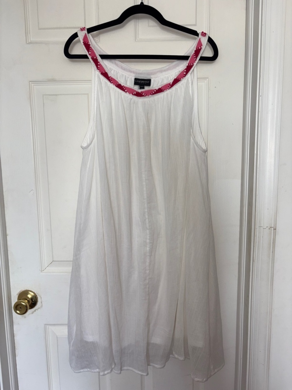 Lane Bryant Beaded Swing Dress White Size 22 24